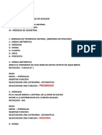 Medidas de análisis estadístico