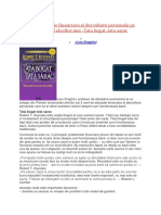 5 Carti de Educatie Financiara Si Dezvoltare Personala Pe Care Le Recomand Elevilor Mei - Tata Bogat, Tata Sarac