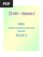 CS 4441 - Networks II: Wimax