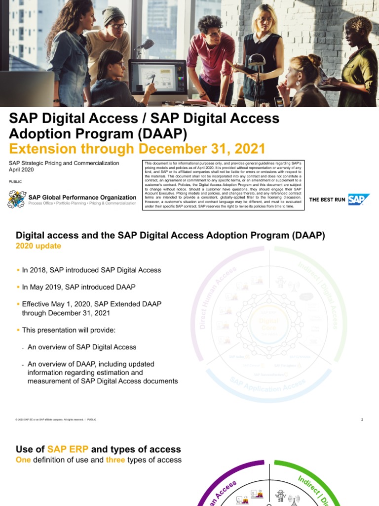 SAP Digital Access / SAP Digital Access Adoption Program (DAAP) | PDF ...