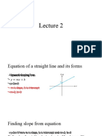 Lecture-2 Equation of A Straight Line and Its Forms