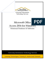 Microsoft Office Access 2016 For Windows: Relational Databases & Subforms