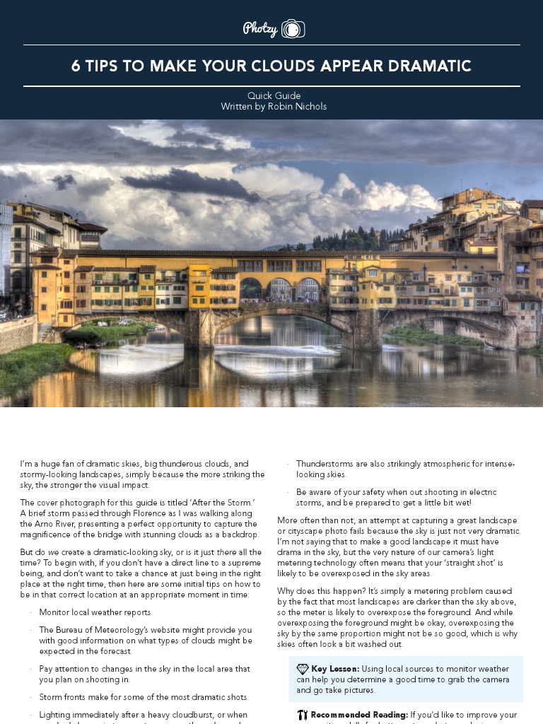 6 Tips To Make Your Clouds Dramatic PDF | PDF | Exposure (Photography
