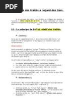 Les effets des traités à l'egard des tiers