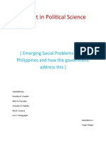 Output in Political Science: (Emerging Social Problems in The Philippines and How The Government Address This)