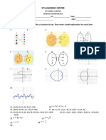 Sti Academic Center: I. Identify The Given If It Describe A Function of Not. Then Write A Brief Explanation For Each Item