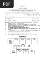 (FASP - 01) Question Paper Limited Departmental Competitive Examination - 2007 For The Post of Chargeman-Gr - Ii (T) & (NT)