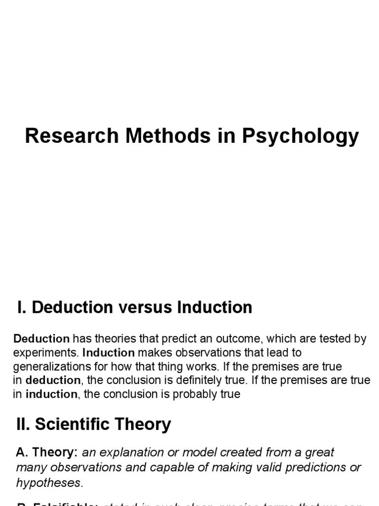 An Overview of Key Concepts and Methods in Psychological Research | PDF ...