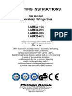 Operating Instructions: For Model Laboratory Refrigerator