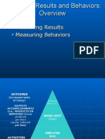 Measuring Results Measuring Behaviors