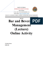 Bar and Beverage Management (Lecture) Online Activity: Republic of The Philippines