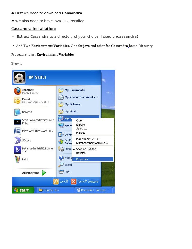 Cassandra Installation Guide for Windows | PDF