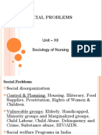 Social Problems: Unit - XII Sociology of Nursing