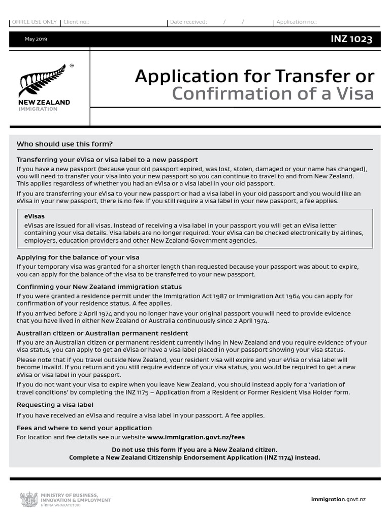 Application For Transfer Or: Confirmation of A Visa | PDF | Travel 