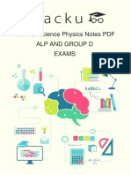 General Science Physics Notes PDF Alp and Group D Exams