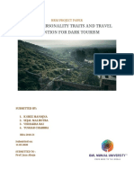 Big Five Personality Traits and Travel Intention For Dark Tourism