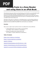 Download Adding Fonts to a Sony Reader by North Overby SN46536574 doc pdf