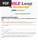 While Loop in Javascript - Control Statements in Js