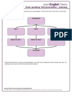 Exam Speaking: Oral Presentation - Planning: Idea 3