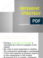 Defensive Strategy & Competitive Advantage