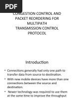 Congestion Control and Packet Reordering For Multipath Transmission Control Protocol