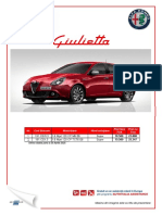 Fisa Alfa Romeo Giulietta Serie 3 Aprilie