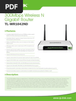 300Mbps Wireless N Gigabit Router: TL-WR1042ND