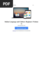 Italian Language and Culture Beginner Volume 1 by Daniela Bartalesi Graf 1523607130 PDF