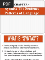 Syntax: The Sentence Patterns of Language