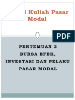 Pertemuan 2 - Bursa Efek, Investasi Dan Pelaku Pasar Modal