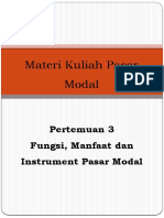 Pertemuan 3 - Fungsi Dan Manfaat Dan Instrument Pasar Modal