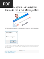 VBA message box