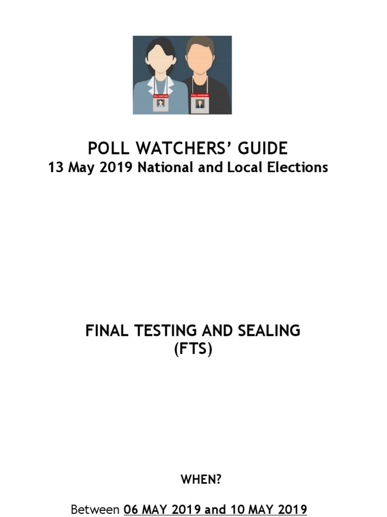 A Comprehensive Guide to Testing and Sealing Voting Counting Machines for the Upcoming National 