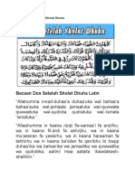 Bacaan Doa Setelah Sholat Dhuha