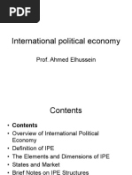 International Political Economy: Prof. Ahmed Elhussein