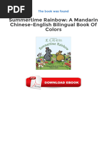 Summertime Rainbow A Mandarin Chinese English Bilingual Book of Colors Download Free (EPUB, PDF