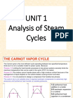 Unit 1 Analysis of Steam Cycles