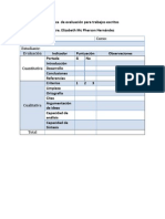 Rúbrica de Evaluación para Trabajos Escritos