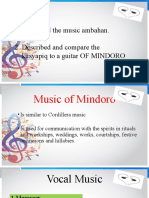 Described The Music Ambahan. 2. Described and Compare The Kusyapiq To A Guitar OF MINDORO