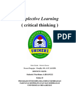 Replective Learning: (Critical Thinking)