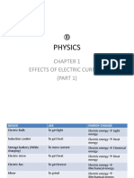 Physics: Effects of Electric Current (PART 1)