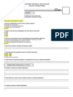 3 Examen Semanal Del Iii Bimestre 6to. Grado CC - SS