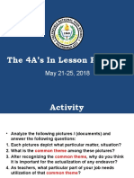 5 4As OF LESSON PLANNING