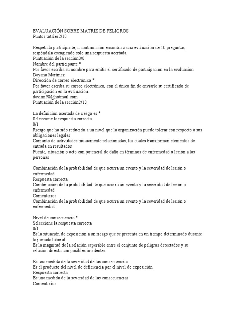 Evaluación de Riesgos y Peligros Laborales | PDF | Riesgo | Probabilidad