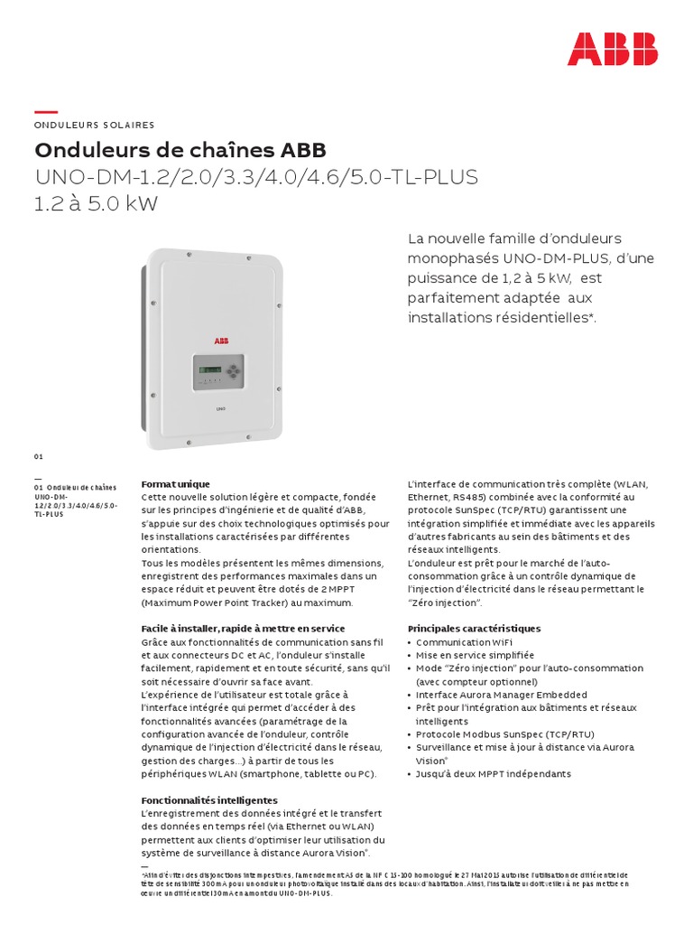Abb Uno DM PDF | PDF | Commission électrotechnique internationale | Wi-Fi