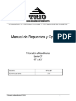 Trio CT4763 Jaw Crusher Manual (SN.210) Spanish PDF