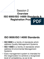 Session 2: ISO 9000/ISO 14000 Standards & Registration Process