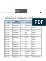 Oferta plazas psicología proceso SERUMS 2020