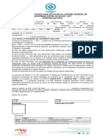 Declaración Jurada para Afiliación Al Sistema General de Seguridad Social en Salud PDF