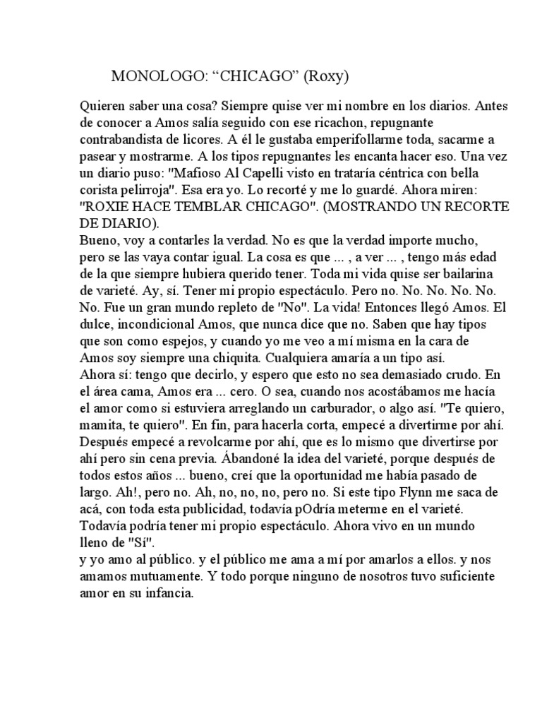 Mon Chicago Roxie Pdf Novela Negra Policíaca Y Suspenso